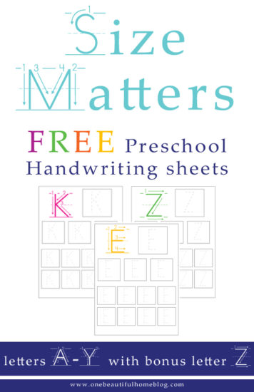 Handwriting Worksheets for kids » One Beautiful Home