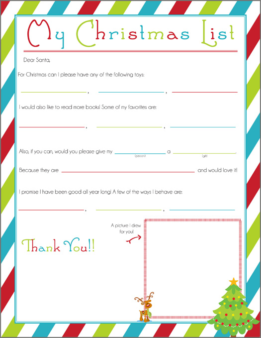 Writing a Letter to Santa ~ Free Printable One Beautiful Home