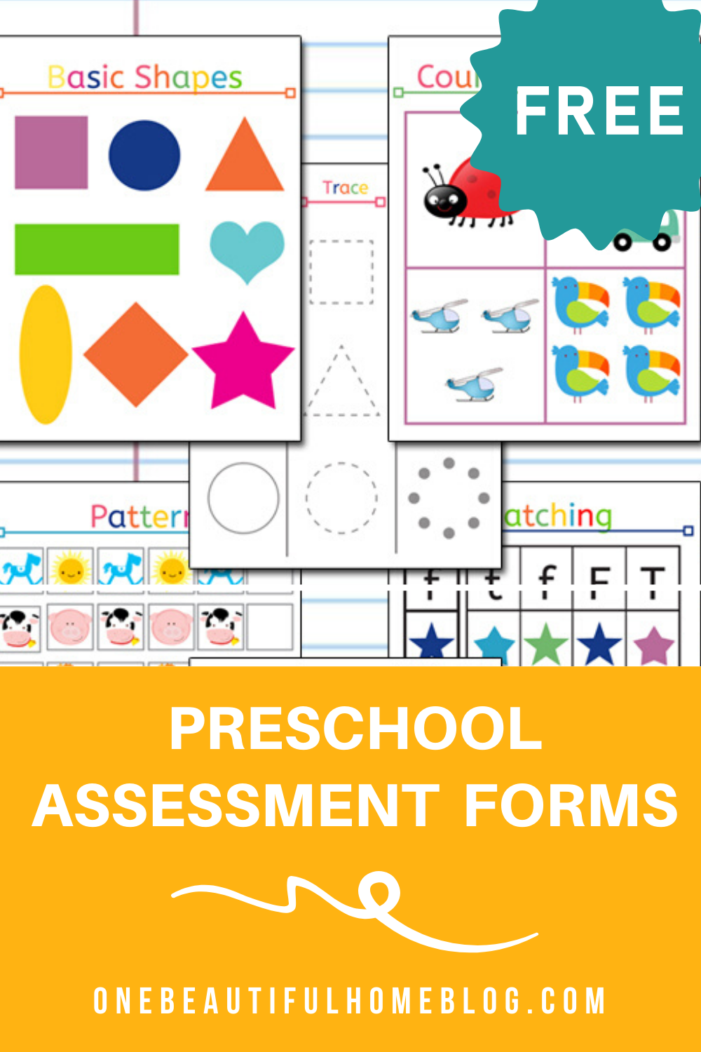 Preschool Assessment Preschool Assessment Forms Preschool Printables 