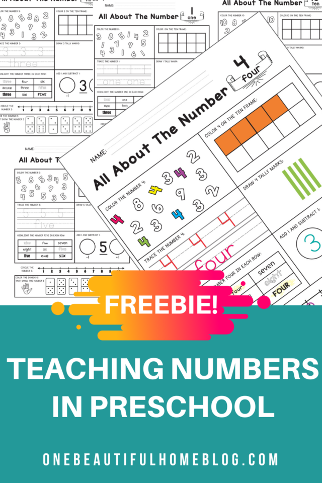 Teaching Numbers 1-10 - One Beautiful Home